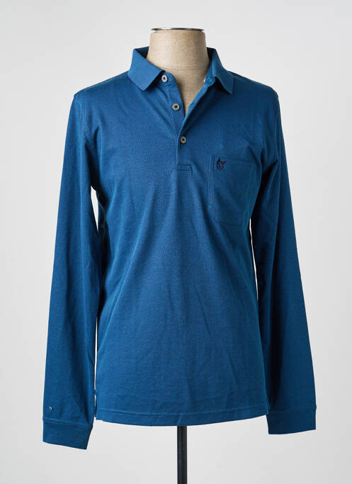 Polo mâneci lungi mâneci lungi albastru HAJO homme