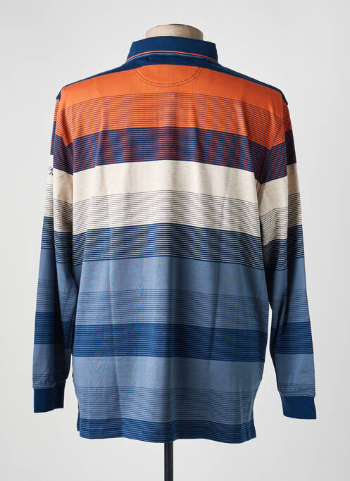 Polo imprimeu dungi mâneci lungi albastru HAJO homme