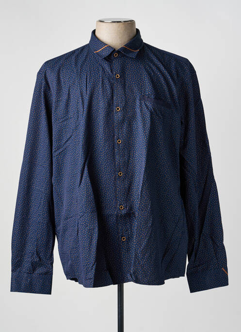 Cămașă cu mâneci lungi imprimeu fantezie albastru CAPTEN homme