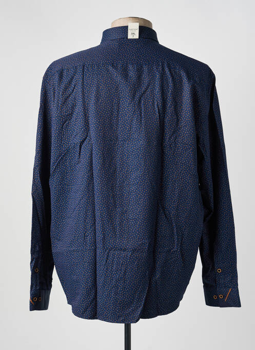 Cămașă cu mâneci lungi imprimeu fantezie albastru CAPTEN homme