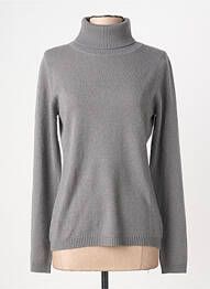 Pulover cu guler înalt croială cambrată mâneci lungi gri ABSOLUT CASHMERE femme