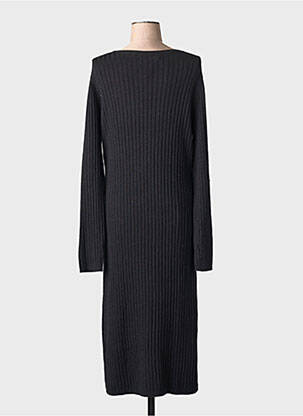 Rochie lungă mâneci lungi mâneci lungi negru MAJESTIC FILATURES femeie