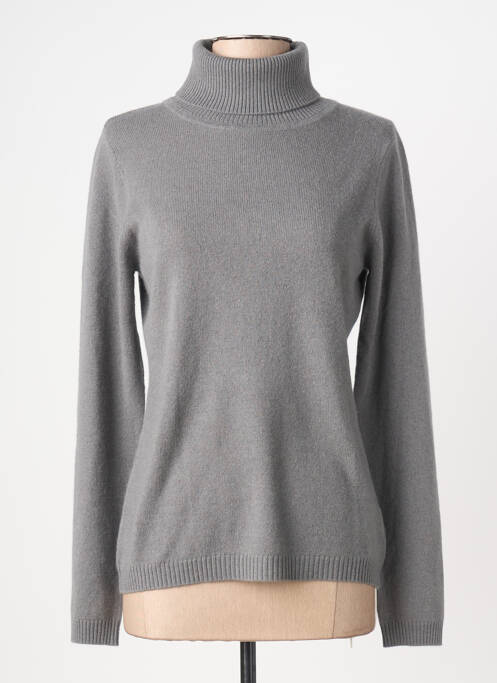 Pulover cu guler înalt croială cambrată mâneci lungi gri ABSOLUT CASHMERE femme