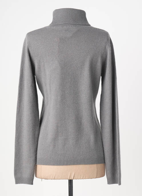 Pulover cu guler înalt croială cambrată mâneci lungi gri ABSOLUT CASHMERE femme