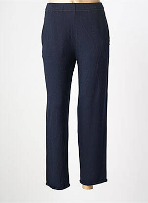 Pantalon drept elasticitate mărime normală albastru MAJESTIC FILATURES femeie