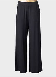 Pantalon larg buzunare mărime normală negru MAJESTIC FILATURES femme