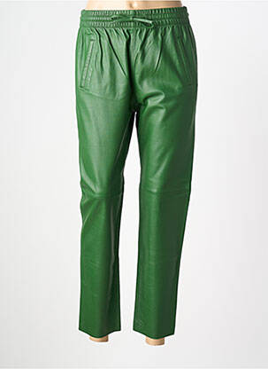 Pantalon drept talie elastică mărime normală verde deschis OAKWOOD femeie