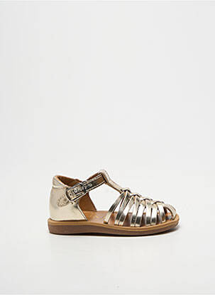 Sandale/pantofi decupați vârf rotund vârf rotund auriu POM D'API fille