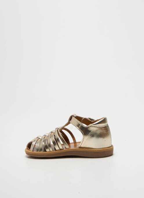 Sandale/pantofi decupați vârf rotund vârf rotund auriu POM D'API fille