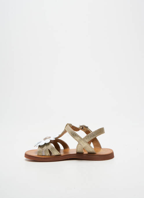 Sandale/pantofi decupați închidere cu buclă(e) vârf deschis auriu POM D'API fille