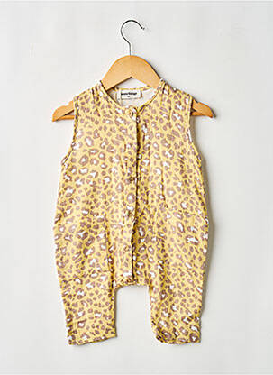 Salopetă-pantalon fără mâneci fără mâneci galben TOCOTO VINTAGE fille