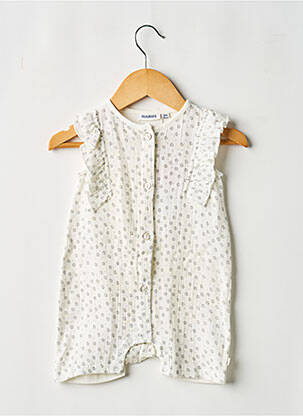 Salopetă scurtă închidere presată fără mâneci alb NOUKIE'S fille