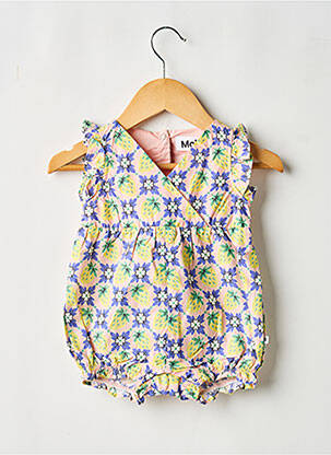 Salopetă-pantalon strânsă pe partea de jos mâneci scurte roz MOLO fille