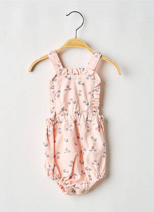 Salopetă pentru bebeluși imprimeu fantezie roz TOCOTO VINTAGE fille