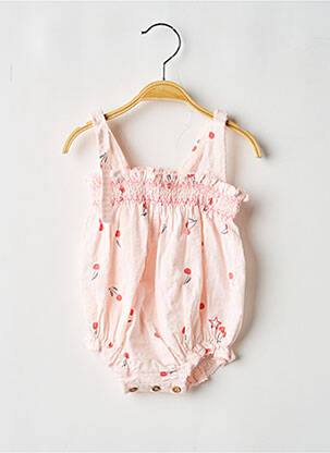 Salopetă pentru bebeluși imprimeu fantezie roz TOCOTO VINTAGE fille