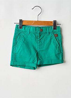 Șort închidere cu fermoar sub clapetă cu nasturi verde CARREMENT BEAU fille