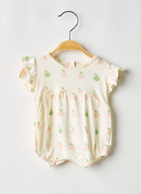 Salopetă scurtă guler rotund mâneci scurte bej LES PETITES CHOSES fille