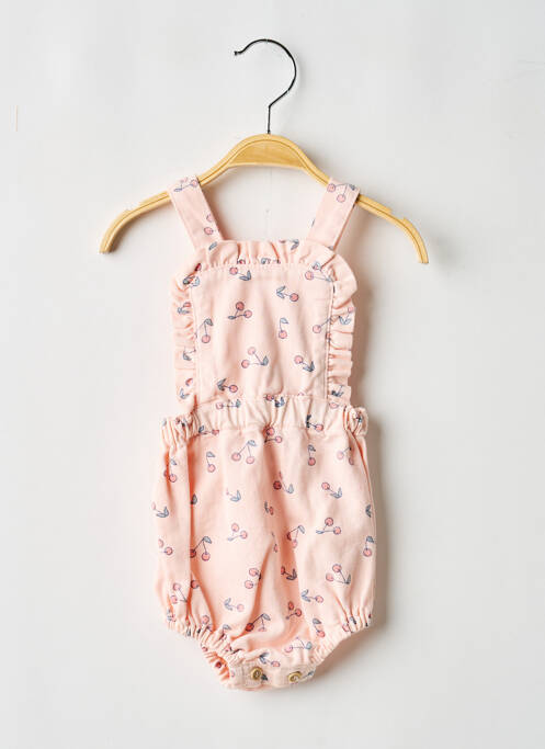 Salopetă pentru bebeluși imprimeu fantezie roz TOCOTO VINTAGE fille