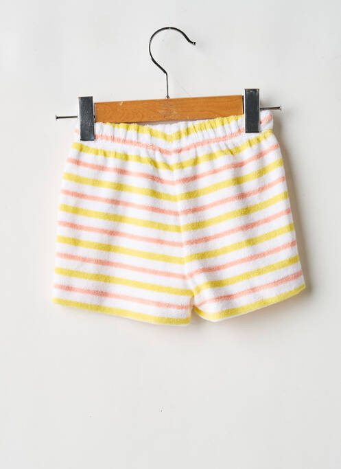 Șort croială dreaptă talie elastică alb MOLO fille