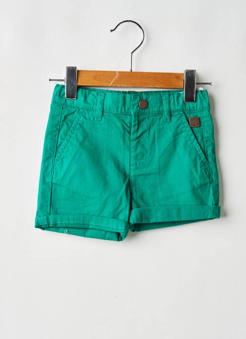 Șort închidere cu fermoar sub clapetă cu nasturi verde CARREMENT BEAU fille