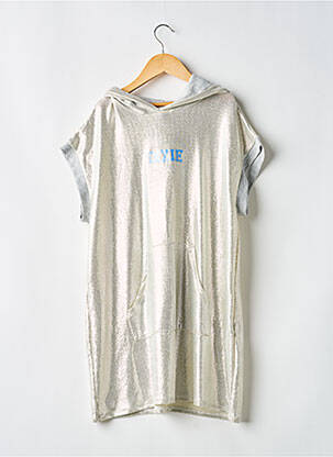 Rochie midi mâneci scurte mâneci scurte argintiu DIXIE fille