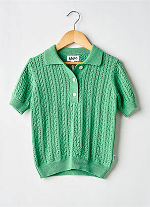 Polo croială cambrată mâneci scurte verde MOLO fille