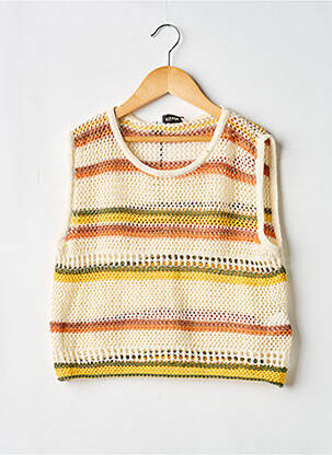 Top croială dreaptă mâneci scurte portocaliu DIXIE fille