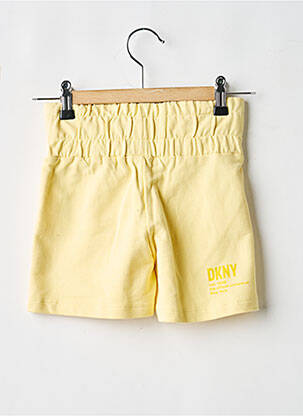Șort buzunare talie elastică galben DKNY fată