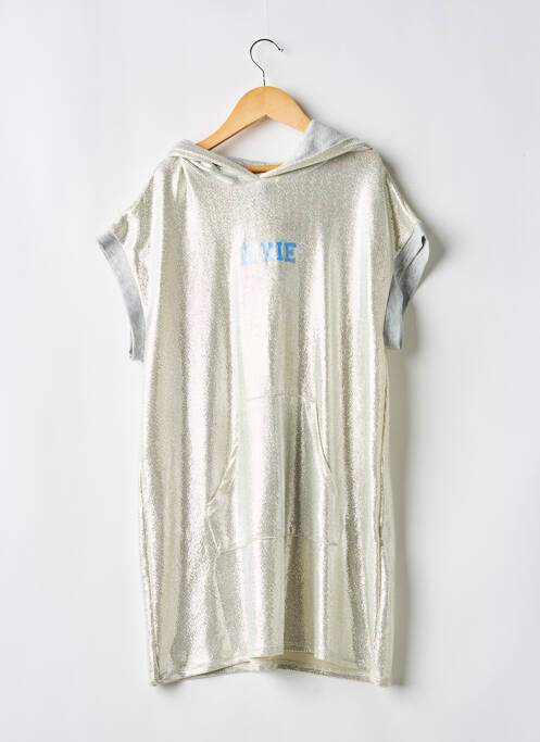 Rochie midi mâneci scurte mâneci scurte argintiu DIXIE fille