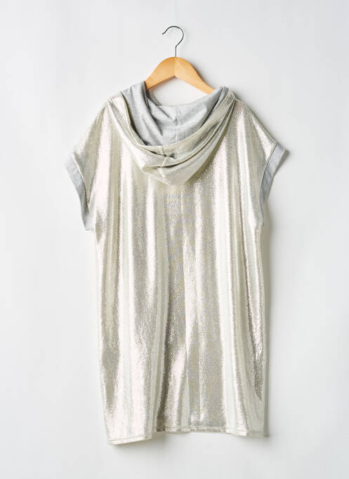 Rochie midi mâneci scurte mâneci scurte argintiu DIXIE fille