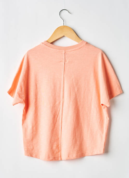 Tricou croială dreaptă mâneci scurte portocaliu LETTER TO THE WORLD fille