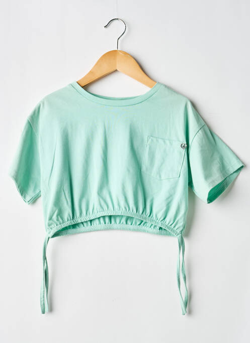 Top mâneci scurte mâneci scurte verde PLEASE fille