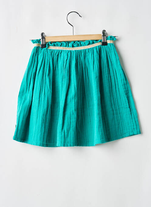 Fustă scurtă croială dreaptă verde ARSENE ET LES PIPELETTES fille