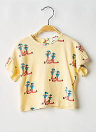 Tricou închidere cu nasturi la spate mâneci scurte galben BOBO CHOSES fille