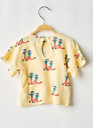 Tricou bio mâneci scurte galben BOBO CHOSES fată