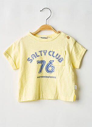 Tricou elasticitate mâneci scurte galben TOCOTO VINTAGE garcon