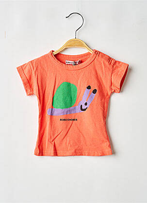 Tricou elasticitate mâneci scurte portocalie BOBO CHOSES băiat
