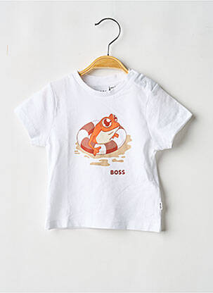 Tricou elasticitate mâneci scurte alb HUGO BOSS garcon