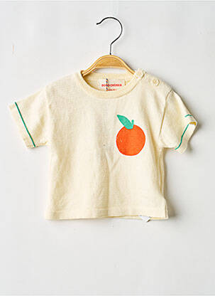 Pulover croială dreaptă mâneci scurte galben BOBO CHOSES fille