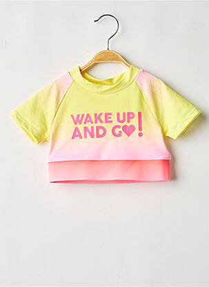 Tricou elasticitate mâneci scurte galben BILLIEBLUSH fată