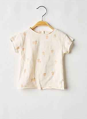 Tricou elasticitate mâneci scurte bej LES PETITES CHOSES fille