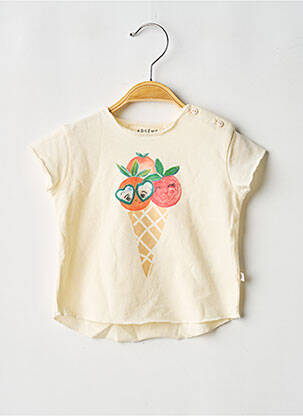 Tricou elasticitate mâneci scurte bej ARSENE ET LES PIPELETTES fille