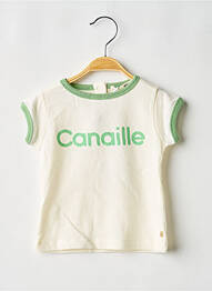 Tricou închidere presată mâneci scurte verde LES PETITES CHOSES garcon