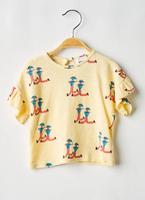 Tricou închidere cu nasturi la spate mâneci scurte galben BOBO CHOSES fille