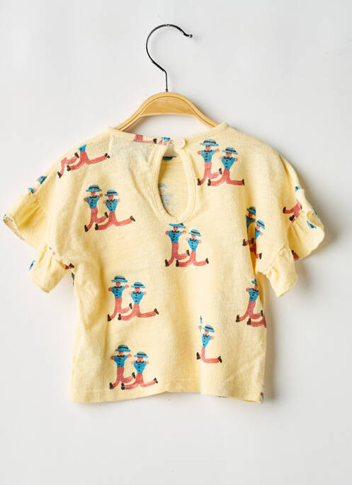 Tricou închidere cu nasturi la spate mâneci scurte galben BOBO CHOSES fille