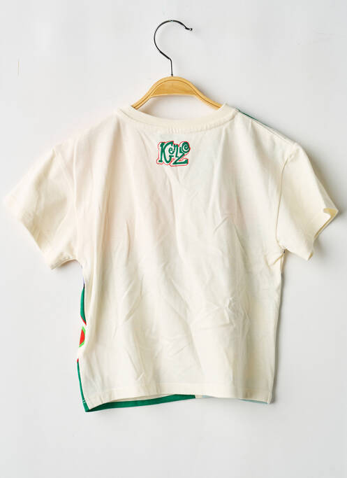 Tricou închidere cu fermoar la umăr mâneci scurte bej KENZO garcon