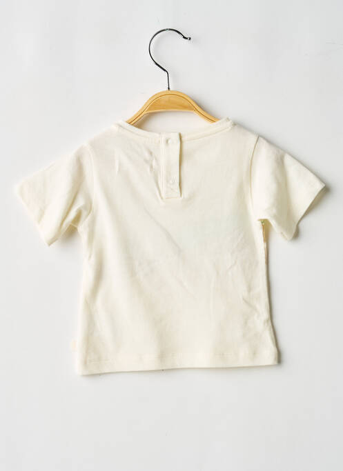 Tricou închidere presată mâneci scurte bej LES PETITES CHOSES garcon