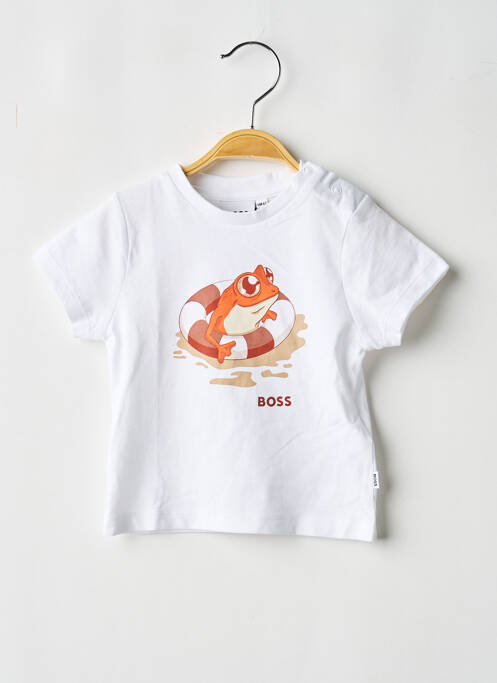 Tricou elasticitate mâneci scurte alb HUGO BOSS garcon