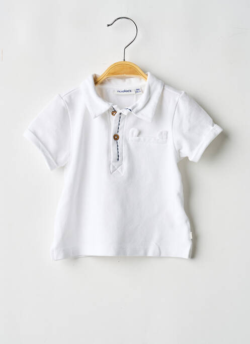 Polo elasticitate mâneci scurte alb NOUKIE'S garcon