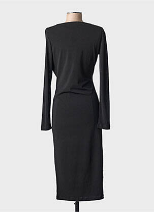 Rochie midi mâneci lungi mâneci lungi negru KAFFE femeie